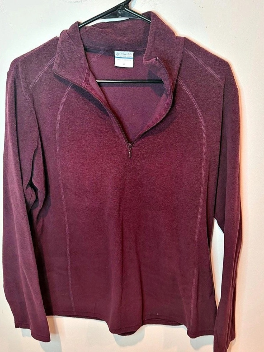 Columbia Women’s Fleece Quarter-Zip in Purple XL